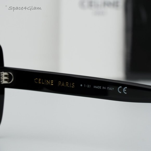 BRAND NEW Celine CL4213IS 01A ANIMATION XMAS Black Rectangle Women Sunglasses - Picture 7 of 8